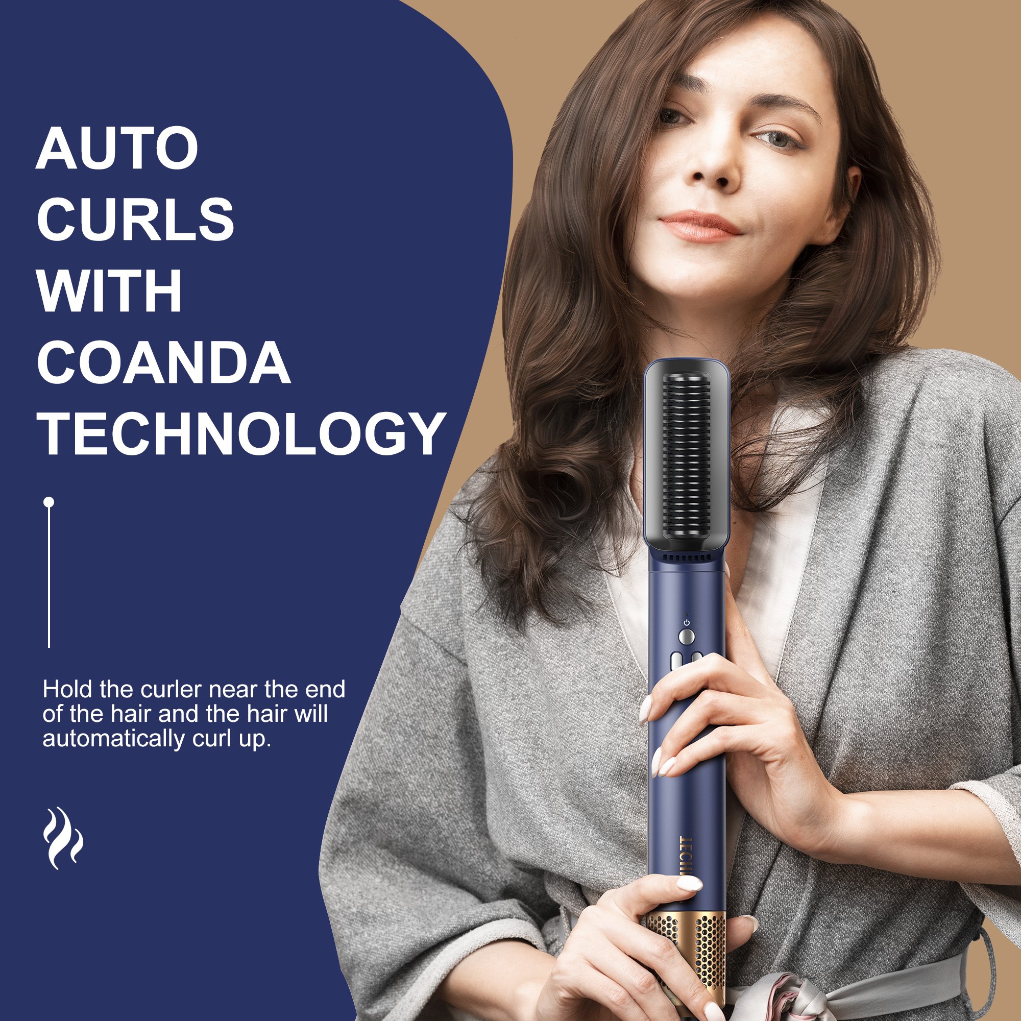6 in 1 Multifunctional Styler With Hair Curler Straightener Dryer Brushless Motor 110,000RPM Hair Styling Professional Tool