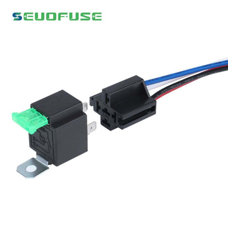 4 Pin/5 Pin 30A Auto Relay With Fuse Coil Voltage 12V/24V DC Vehicle Rel for Car Truck Motor