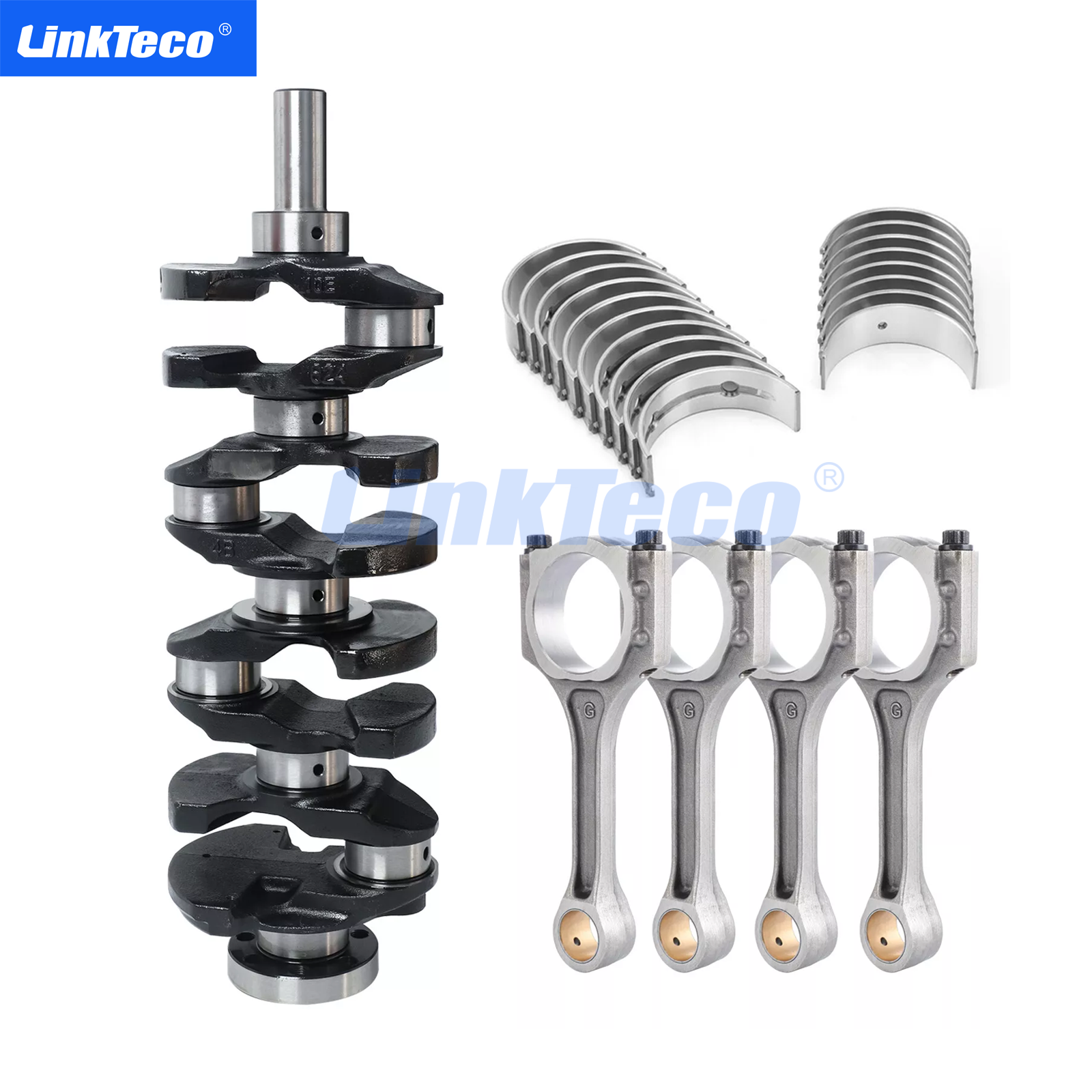 G4KE Engine Crankshaft + 4X Con Rods + Engine Bearing for Hyundai KIA Sonata 2.4L