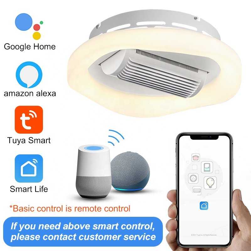 XD161 2024 New Leafless Fan Light with Full Spectrum Eye Protection, Modern, Living Room, Bedroom, Rectangular Ceiling Fan Light