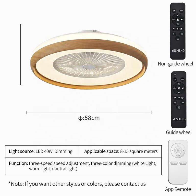XD83 Smart 580 mm Bladeless LED Ceiling Fan Light Speaker Remote App Control Plastic DC/AC for Home Use Installation Included