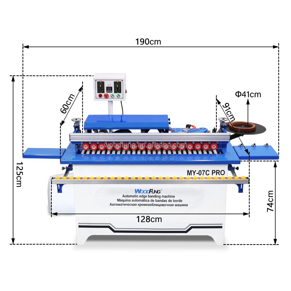 China Edge Bander Double-sided Gluing Small Mini Full-automatic Edge Banding Machine MY07C Pro