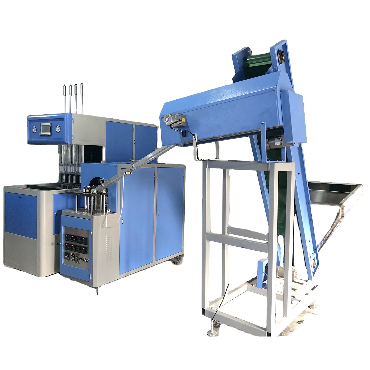 Semi Automatic 4cavity Plastic Pet Bottle Blowing Machine Golden Supplier 1/2 Litres Preform