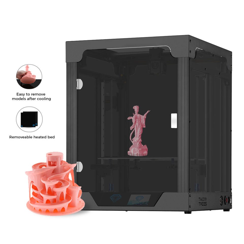 Twotrees SP-5 32-bit Silent Motherboard DIY FDM 3D Printer.Home PLA ABS PETG 3D Printer Machine with Automatic Leveling