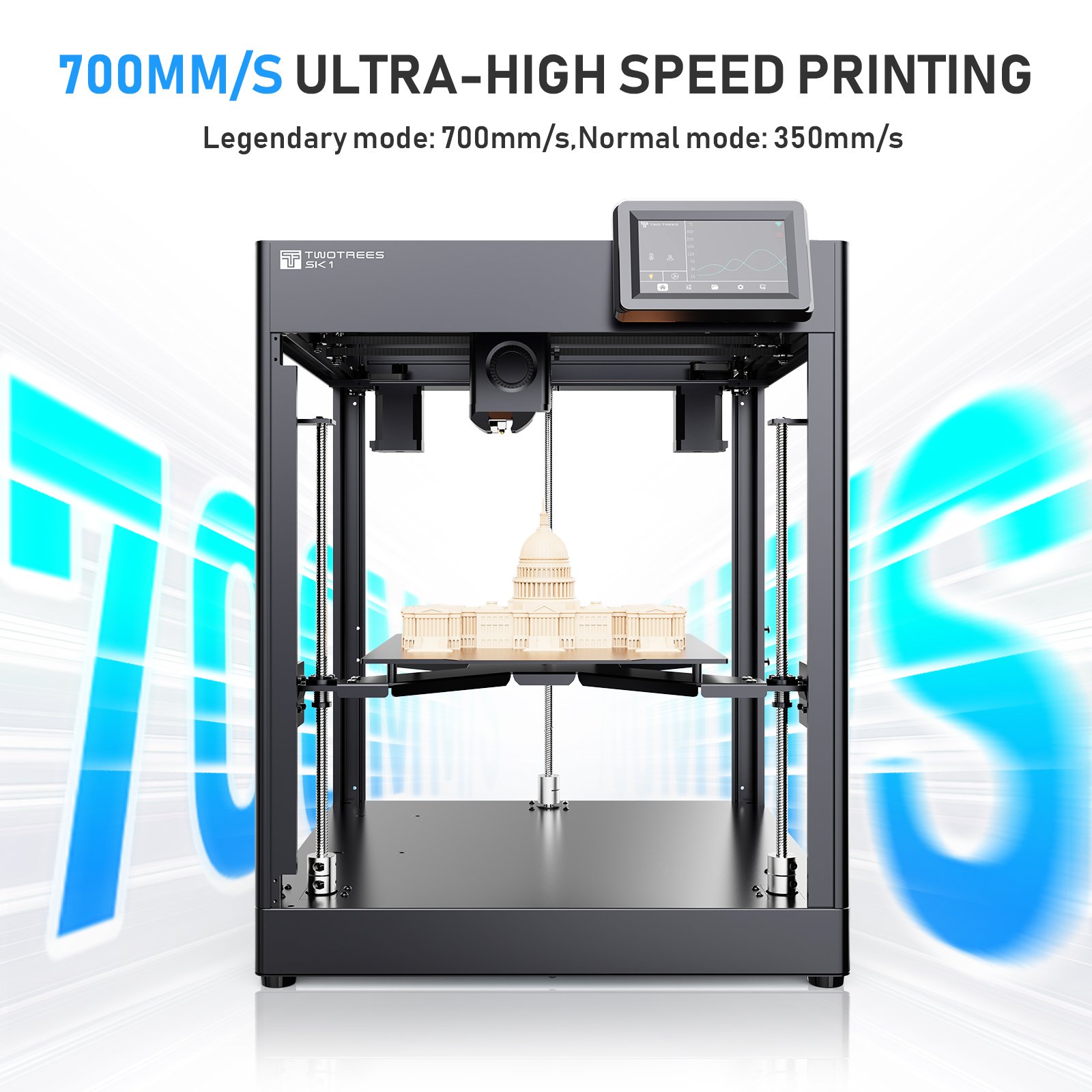 TWOTREES SK1 700mm/s Klipper Automatic Leveling Industri Industrial 3D Printer Machine Price Metal Impresora for 3D Printers FDM