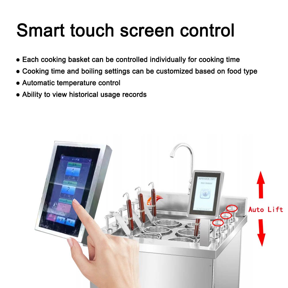 Pasta Cooker Automatic Lift Boiler Equipment Boiling Restaurant Commercial Electric Spaghetti Noodle Ramen Cooking Machine