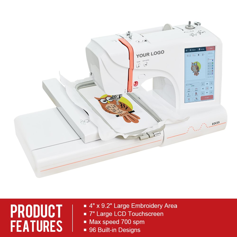 EOC05 OEM Computerized Automatic Embroidery and Sewing Machine Portable Household Small Industrial Embroidery Machine