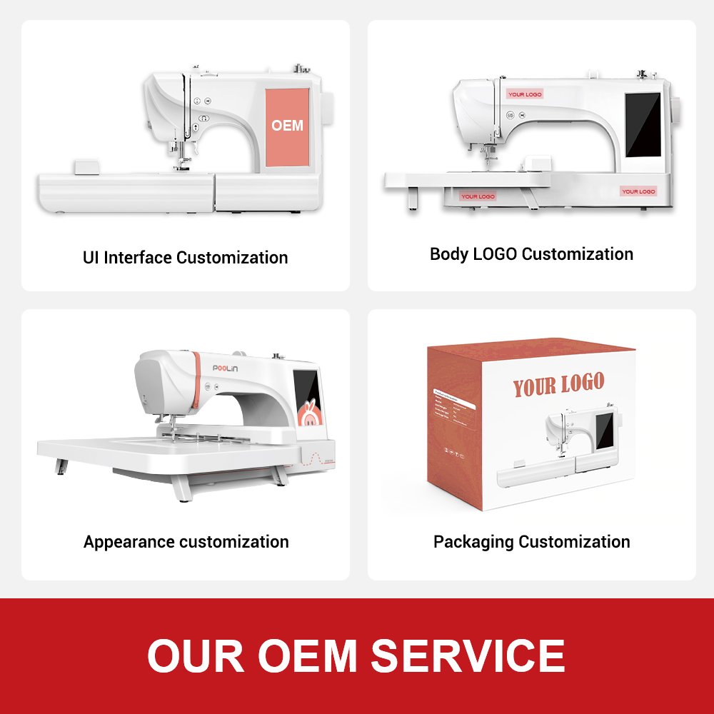 EOC05 OEM Computerized Automatic Embroidery and Sewing Machine Portable Household Small Industrial Embroidery Machine