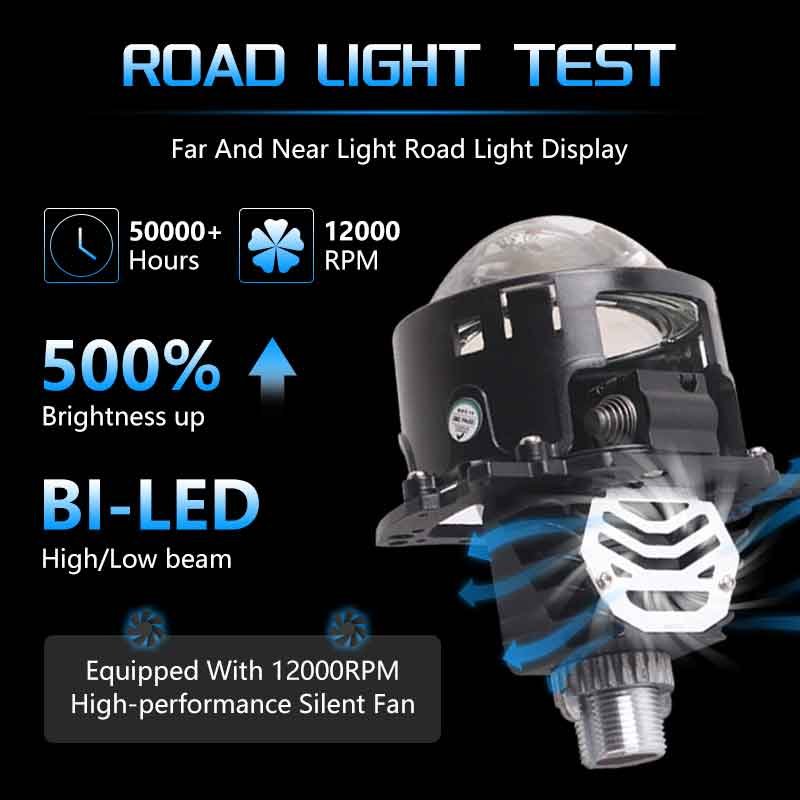 Best-Selling Sanvi S7 3-Inch Bi-LED Project Lens Headlight Lossless Installation Car Lamp Lighting System