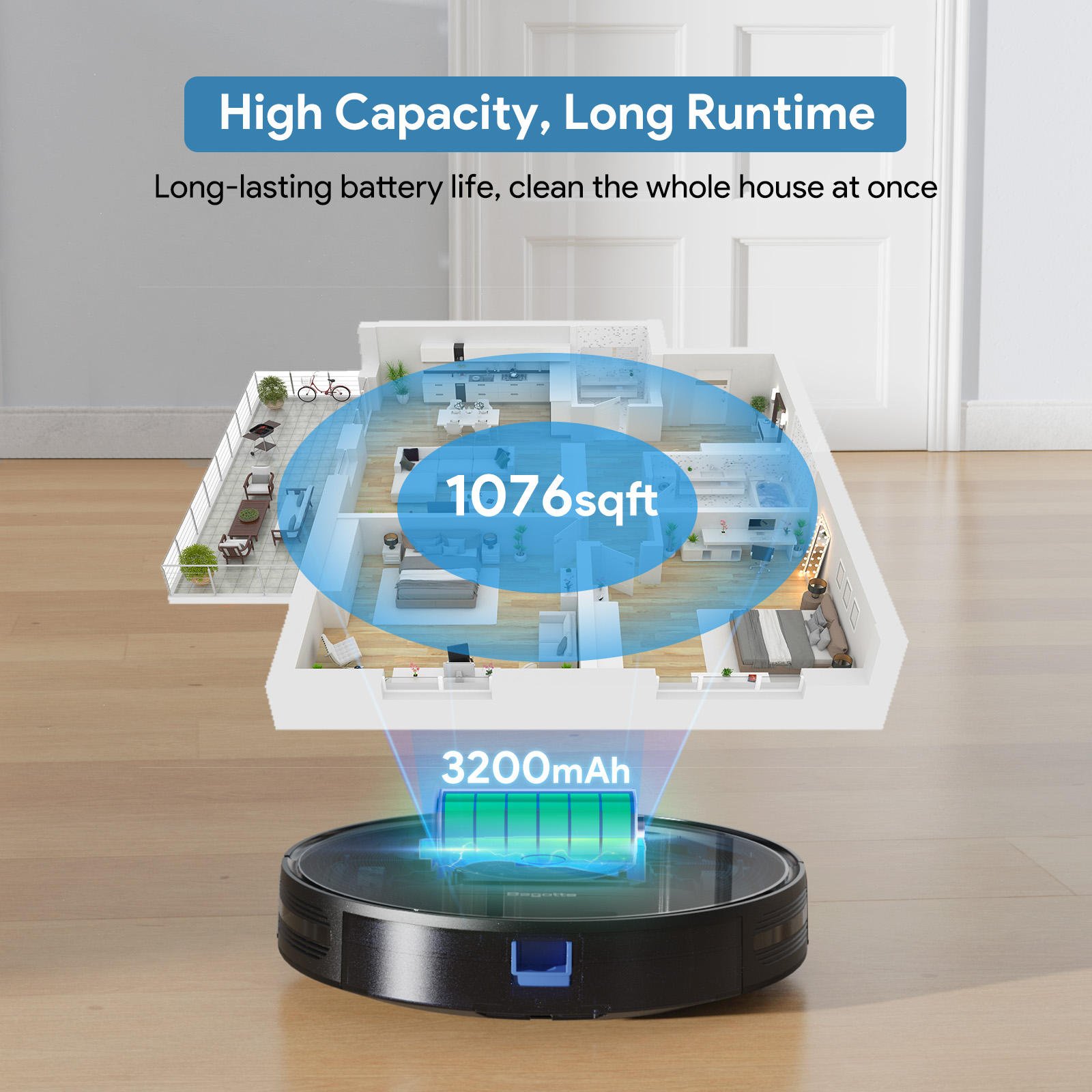 Best Selling Smart Home Appliances Electric Robotic Vacuum Cleaner Mop 2700Pa Strong Suction Sweeping Robots