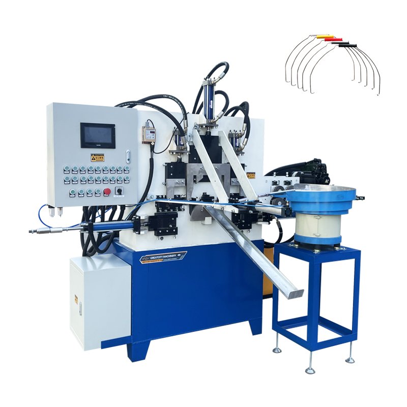 Automatic High-Speed 2-5mm Metal Wire Hydraulic Bucket Handle Forming Machine with Plastic Grip Auto Insertion