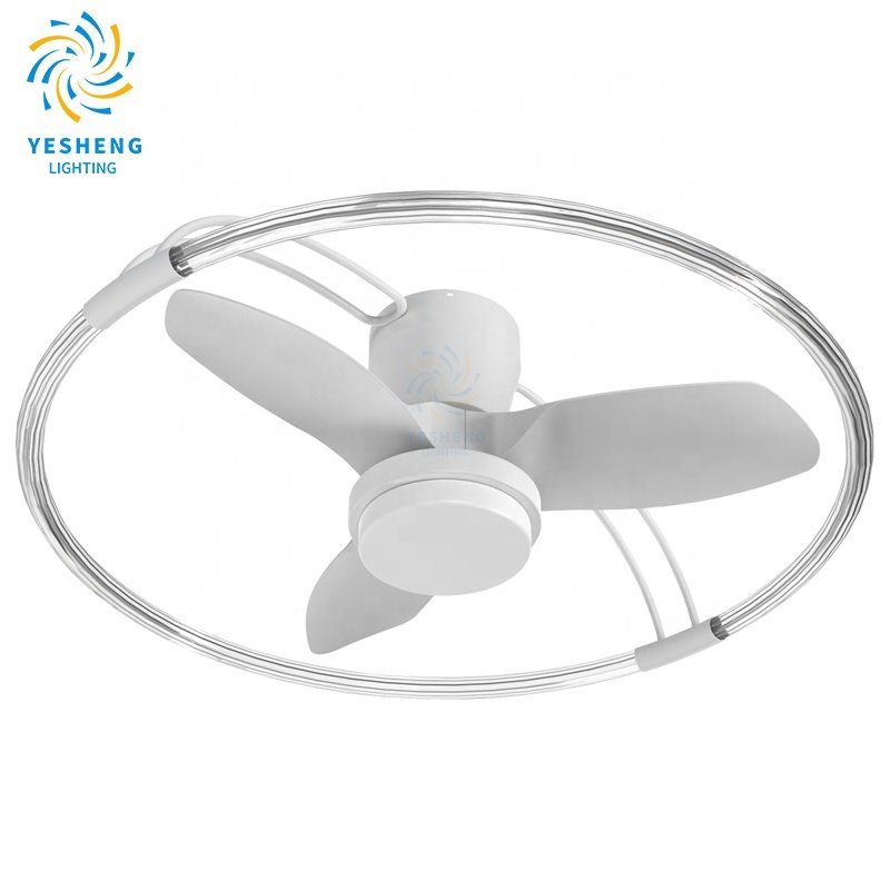 XD13 Modern Bedroom LED Ceiling Fan Light Wood Grain Fan