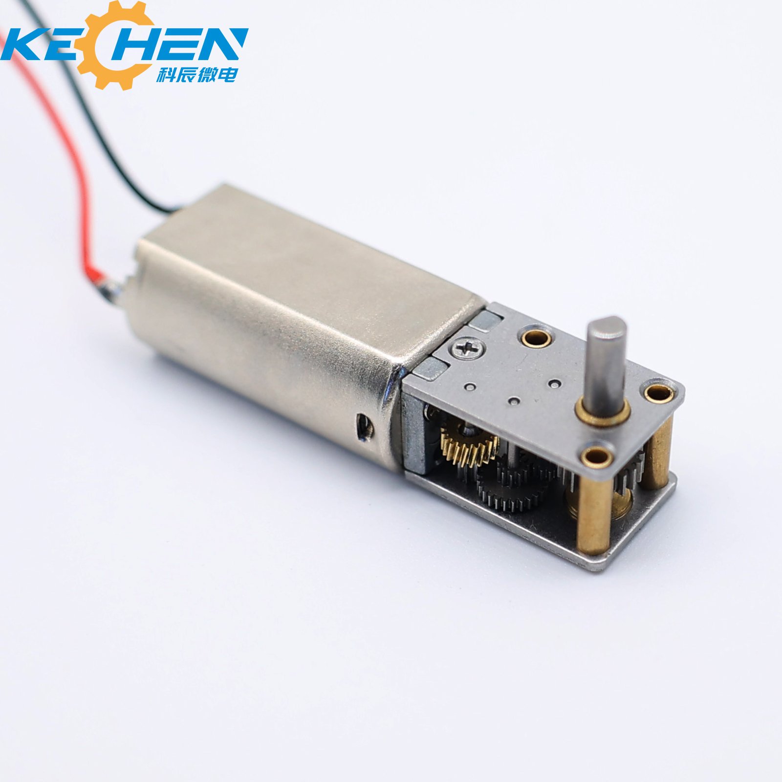 GM1218-050 12V Micro DC Motor Biaxial Worm Gear Reducer 16mm Diameter Permanent Magnet Construction