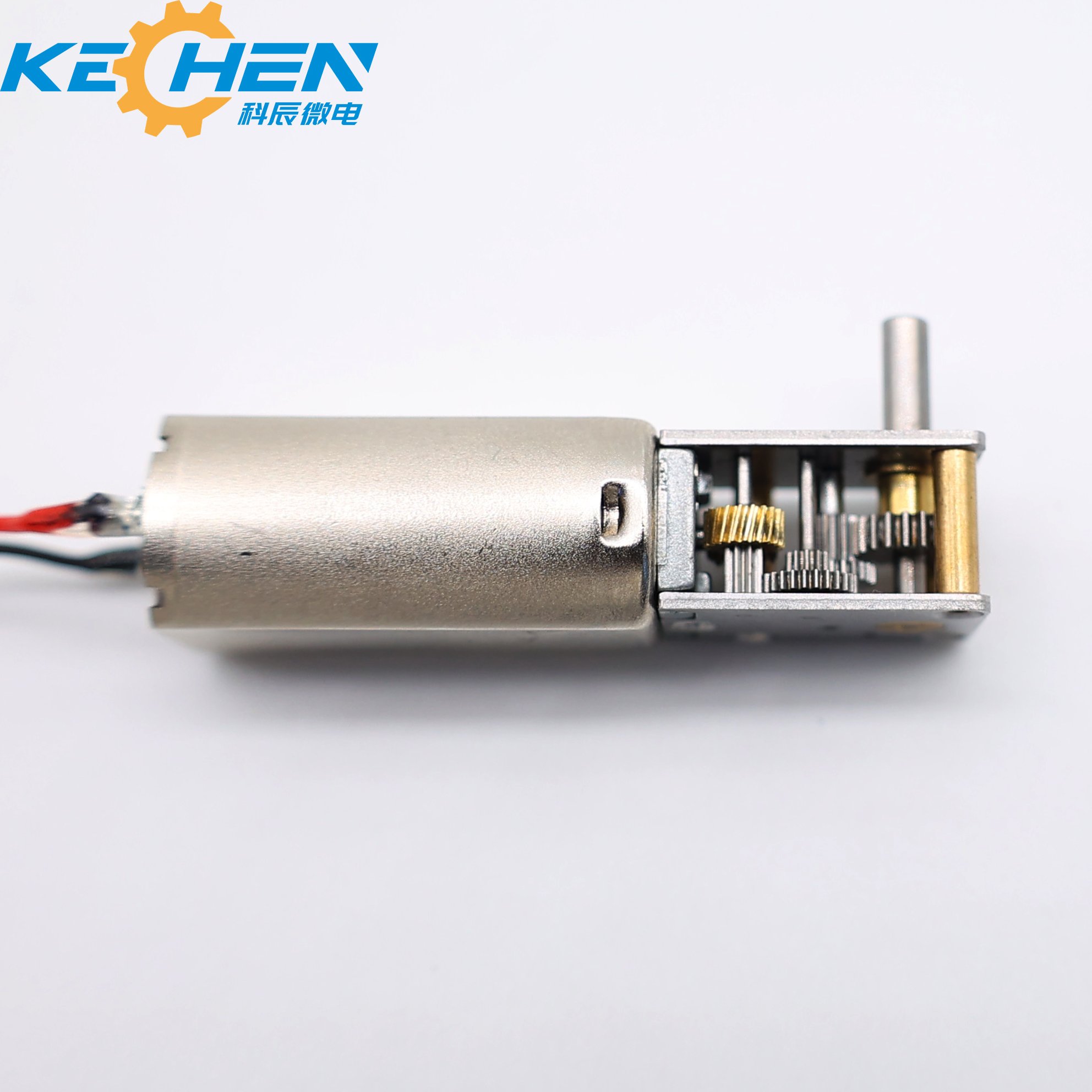 GM1218-050 12V Micro DC Motor Biaxial Worm Gear Reducer 16mm Diameter Permanent Magnet Construction