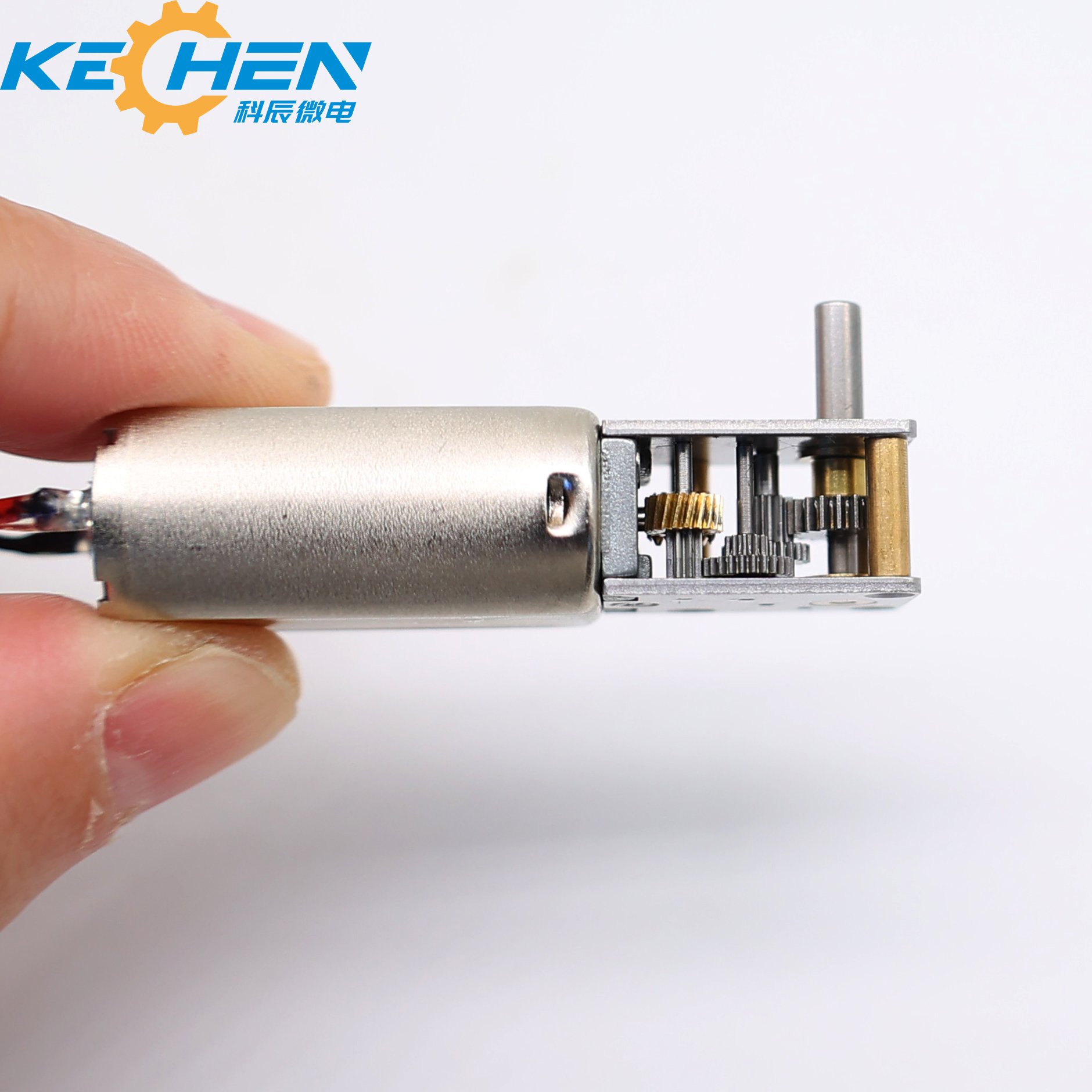 GM1218-050 12V Micro DC Motor Biaxial Worm Gear Reducer 16mm Diameter Permanent Magnet Construction