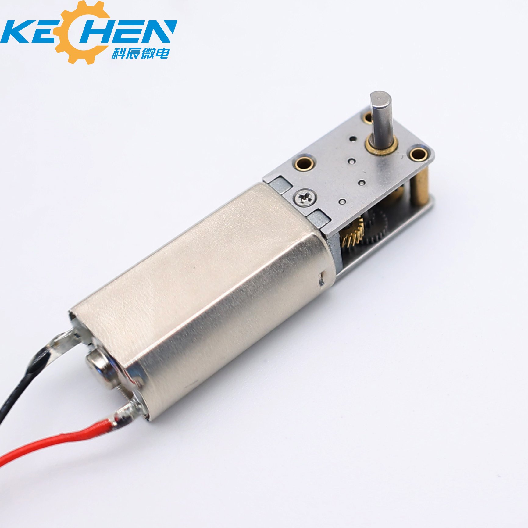 GM1218-050 12V Micro DC Motor Biaxial Worm Gear Reducer 16mm Diameter Permanent Magnet Construction