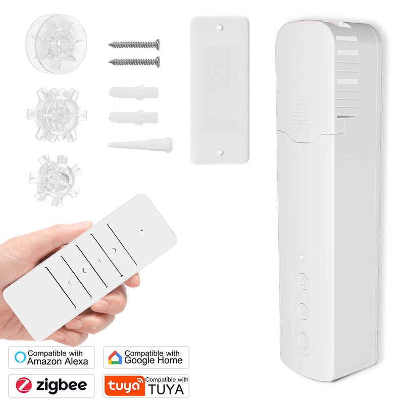 Tuya WIFI Intelligent Auto Pull Bead Curtain Motor Smart up Down Motorized Chain Roller Blinds
