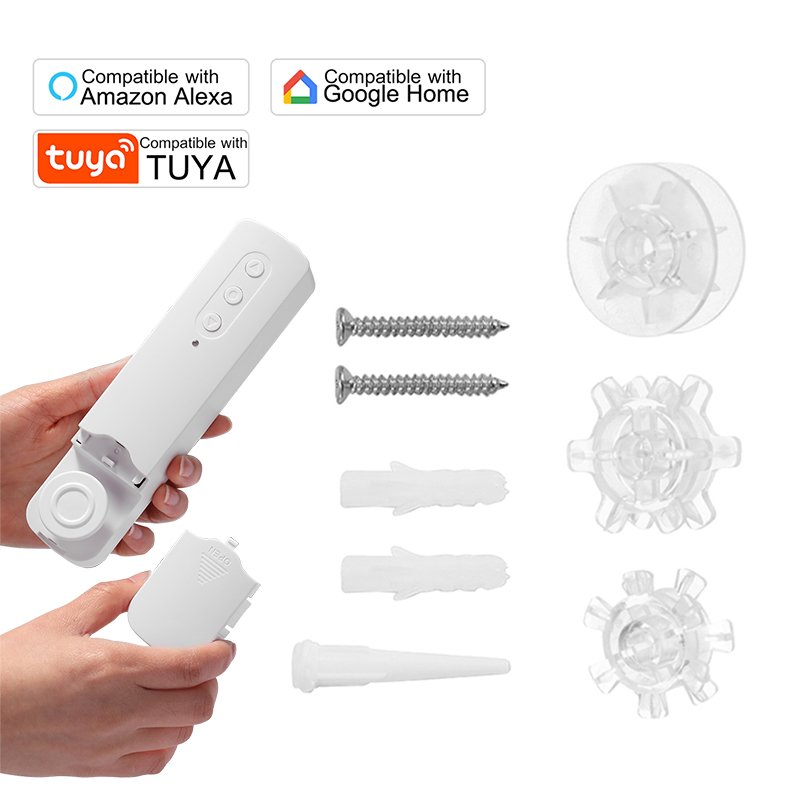 Tuya WIFI Intelligent Auto Pull Bead Curtain Motor Smart up Down Motorized Chain Roller Blinds