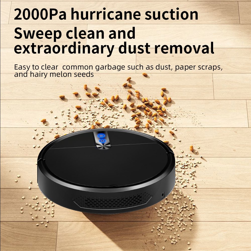 Robot Household Wet Dry Vacuum Cleaner App-Controlled Electric Sweeper with Auto-Charging Feature Water Tank Robot Vacuum