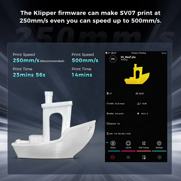 Wholesale SOVOL SV07 Plus Fast Printing 3D Printer FDM 3D Printer Machine Max Printing Size 300*300*350mm Printing Speed 500mm/s