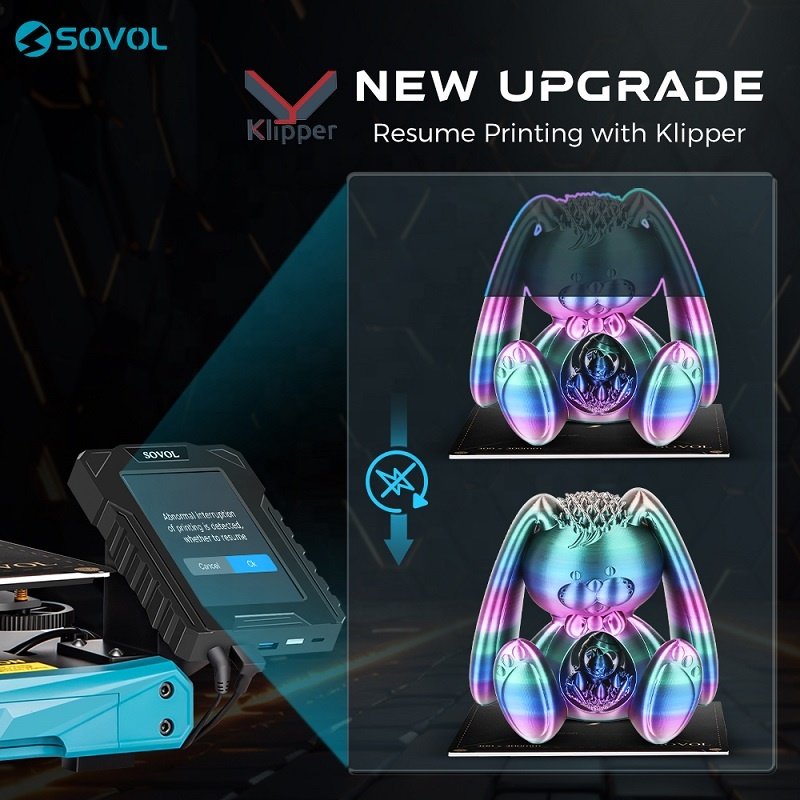 Wholesale SOVOL SV07 Plus Fast Printing 3D Printer FDM 3D Printer Machine Max Printing Size 300*300*350mm Printing Speed 500mm/s