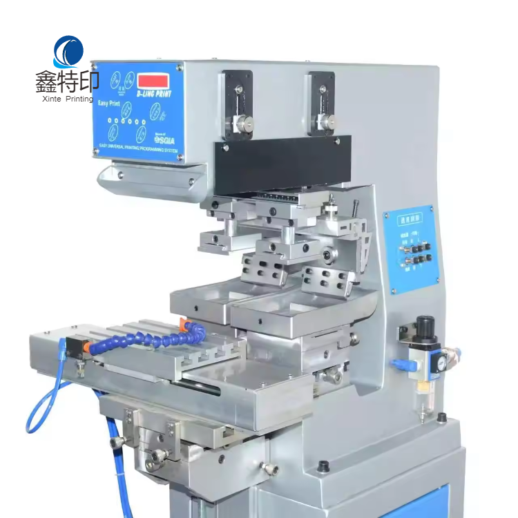 2 Color Tampon Pad Printer Full Electric Semi Automatic Auto Pad Printing Machine for Plastic Perfume Wine Glass Bottle Cup Cap
