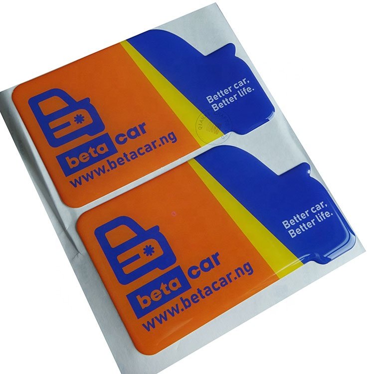 UV Stable Polyurethane Domed Emblem Water Proof Labels Gel Coated Auto Decal Motor Sign Sticker 3d Epoxy Resin Domed Car Badge