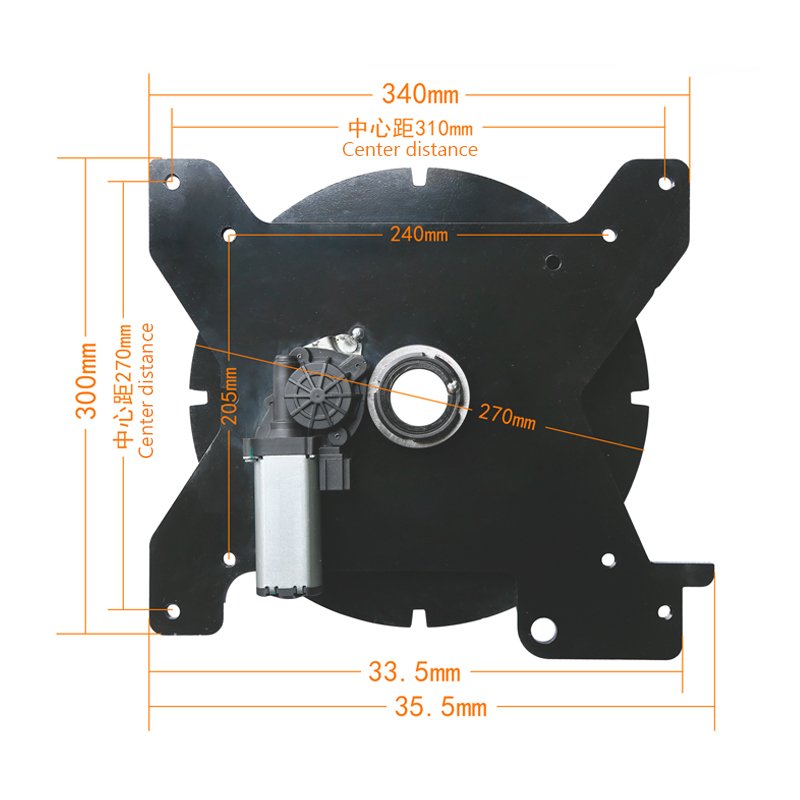 RV Power Auto Seat Swivel Adapter and Car Seat Swivel Mechanism Motor Home Rotating Passenger Seat Base