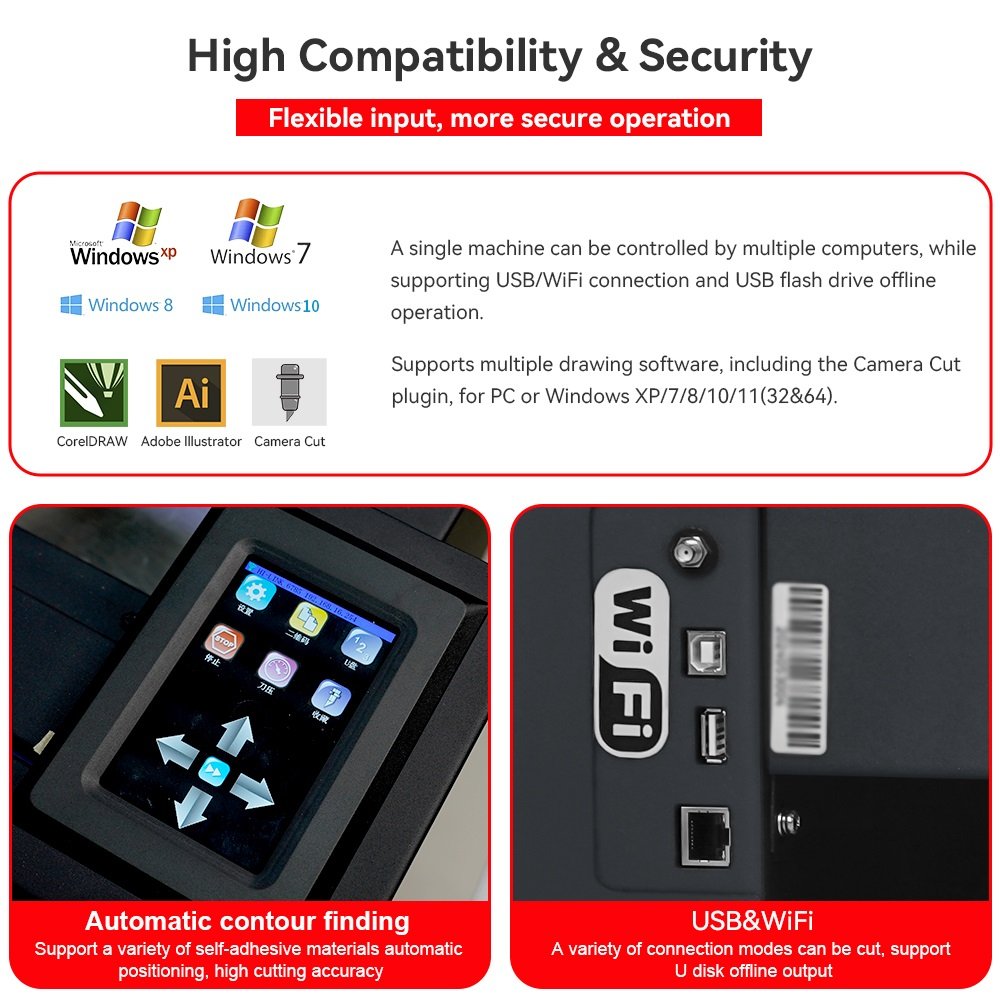 Best Selling Auto Feeding CCD Double Blade Cutting Folding Sheet Label Cutter Machine Vinyl Sticker Label Plotter