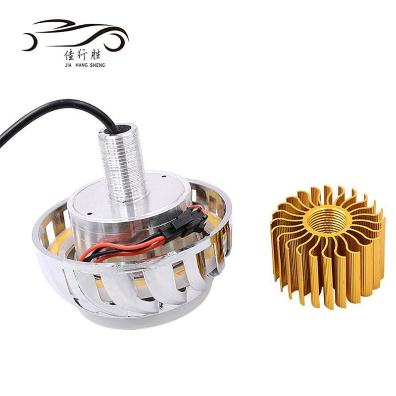 Wholesale Flashing Motorcycle Headlight 12-85V 3600lm Led Projector Lens Dual Color Halo Angel Devil Eye Spot Motos Spotlight
