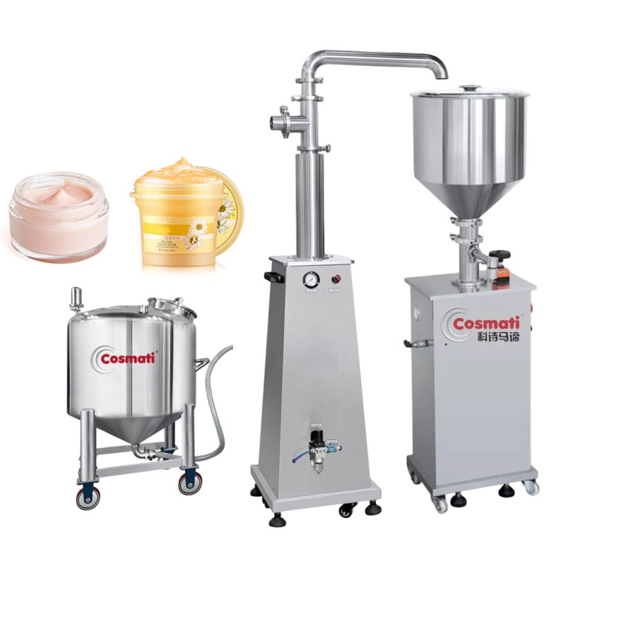 Semi-Auto Quantitative Vertical Filler Pneumatic Filling Machine for Cosmetic Cream Paste Ointment Lotion