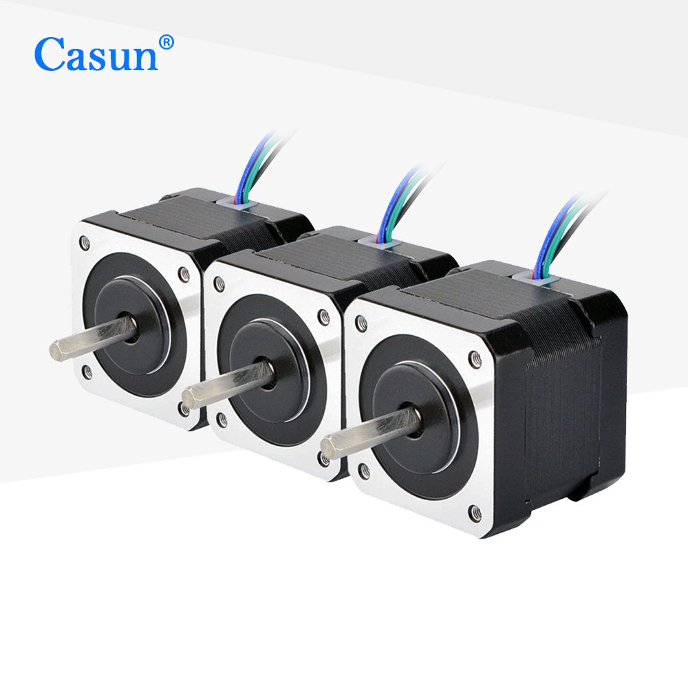 12V DC Motor Nema 17 23 32 34 42 57 Hybrid Stepper Motor 17HS13 Electric Flat Step Motor 0.4 Amp, Black