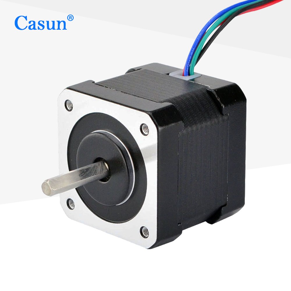12V DC Motor Nema 17 23 32 34 42 57 Hybrid Stepper Motor 17HS13 Electric Flat Step Motor 0.4 Amp, Black