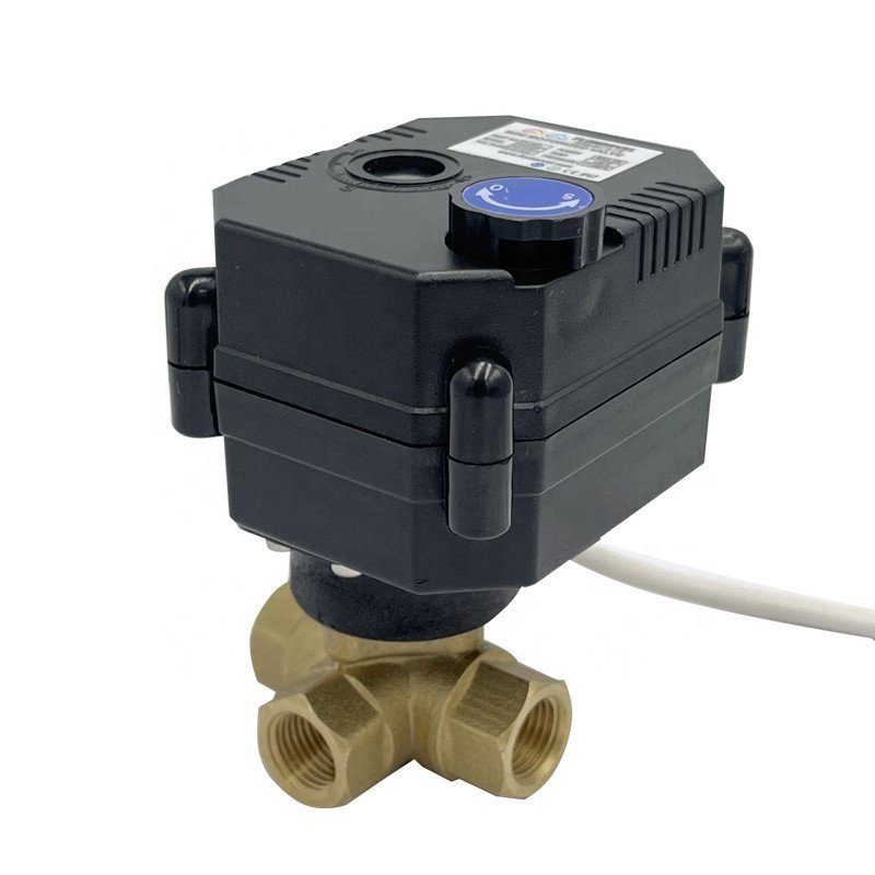 2-way Motorized Flow Control Valve Brass 12v 24v Stainless Steel Electric Water Ball Valve 1/2'' 3/4'' 1''