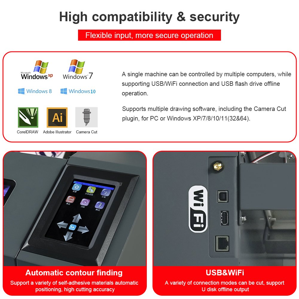 A3 A4 A3+ Auto Feeding Sticker Sheet Cutter Plotter Adhesive Sticker Label Cutter Digital Die Cutter Cutting Machine