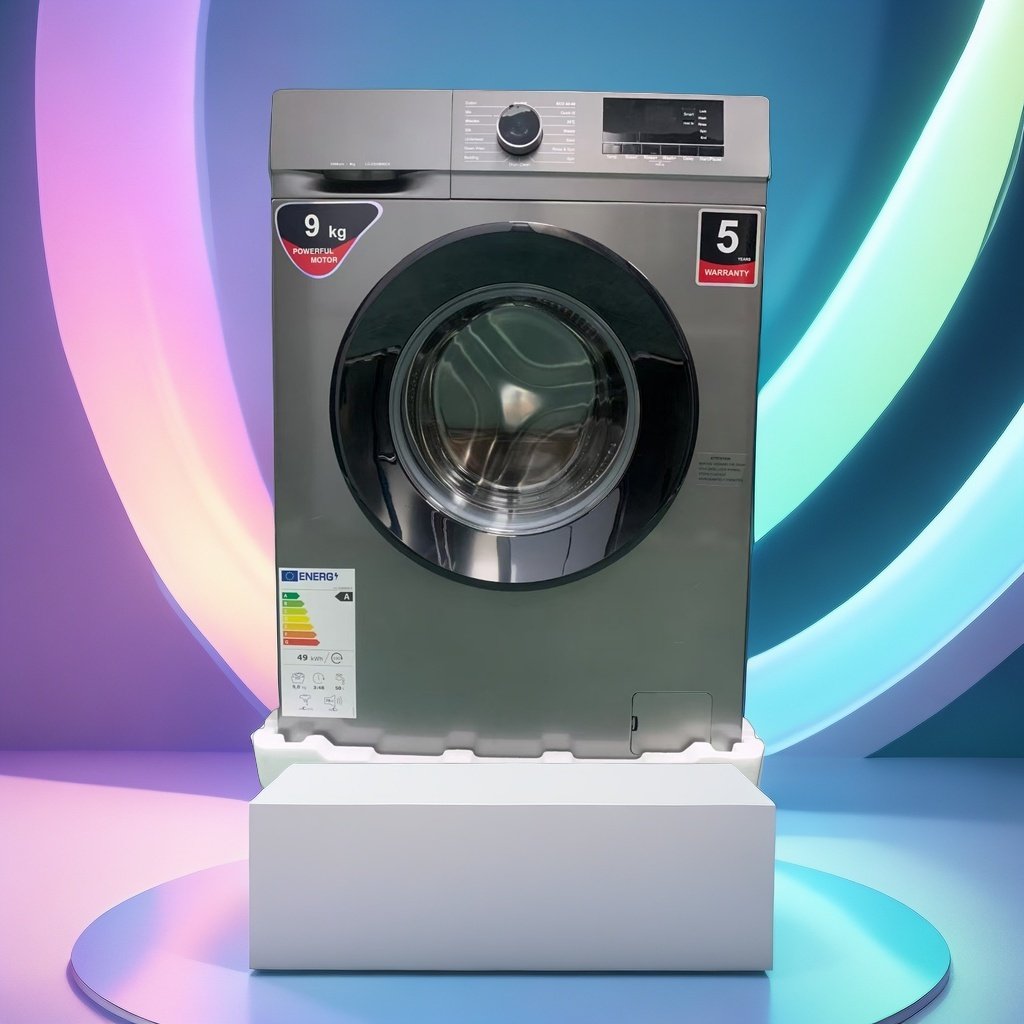 Home 9kg Front Load Washing Machine 220V 50hz Powerful Motor 1950W With Spin Dry Class a Quick 15min Wash Grade 1