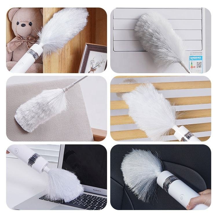 2024 New Handheld Auto Spin Dust Cleaner China Electronic duster Dusting Brush