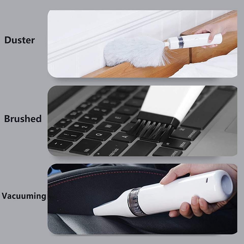 2024 New Handheld Auto Spin Dust Cleaner China Electronic duster Dusting Brush