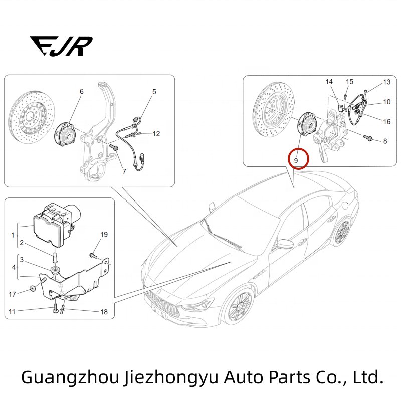 OEM 675000063 Wheel Bearing Assembly for Ghibli Quattroporte 2013-2016