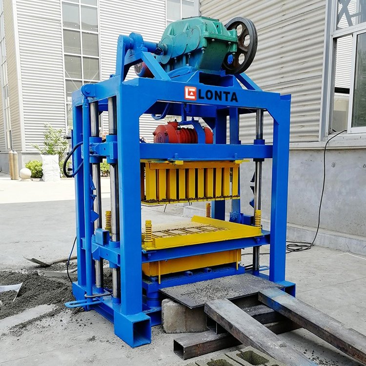 LONTA QTJ4-40 Vibrator Interlock Hollow Paver Mould Cinder Cement Concrete Brick Block Making Machine De Fabrication De Brique