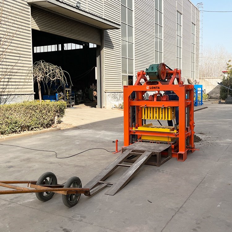 LONTA QTJ4-40 Vibrator Interlock Hollow Paver Mould Cinder Cement Concrete Brick Block Making Machine De Fabrication De Brique