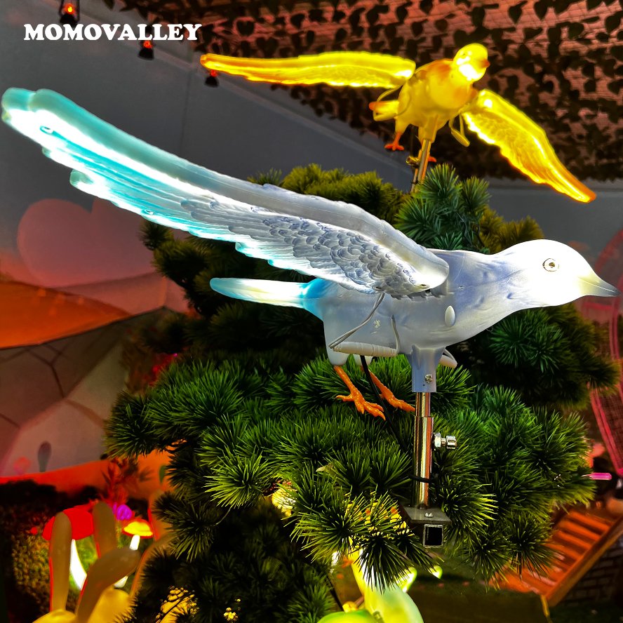 18W Outdoor LED Bird Light Demountable Colorful Realistic Design Landscape Christmas Festival Decorations Halloween