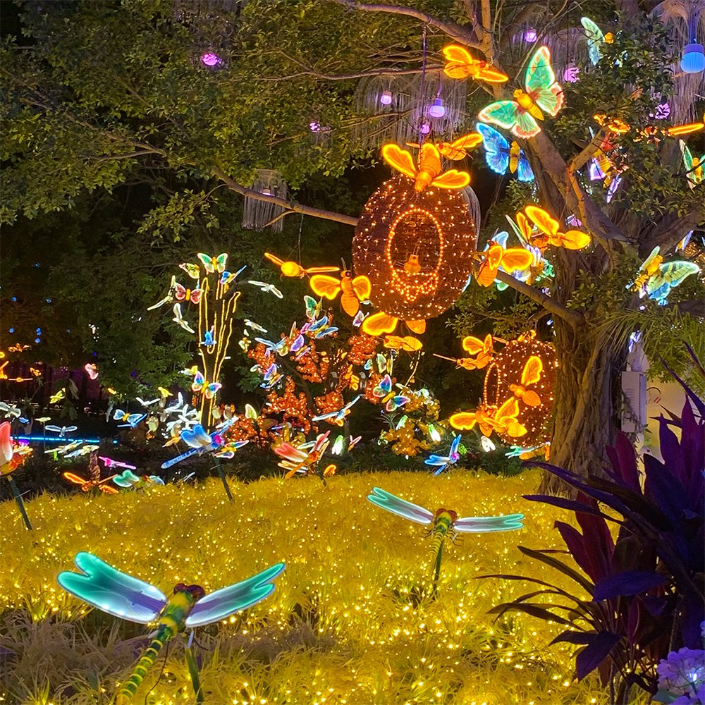 18W Outdoor LED Bird Light Demountable Colorful Realistic Design Landscape Christmas Festival Decorations Halloween