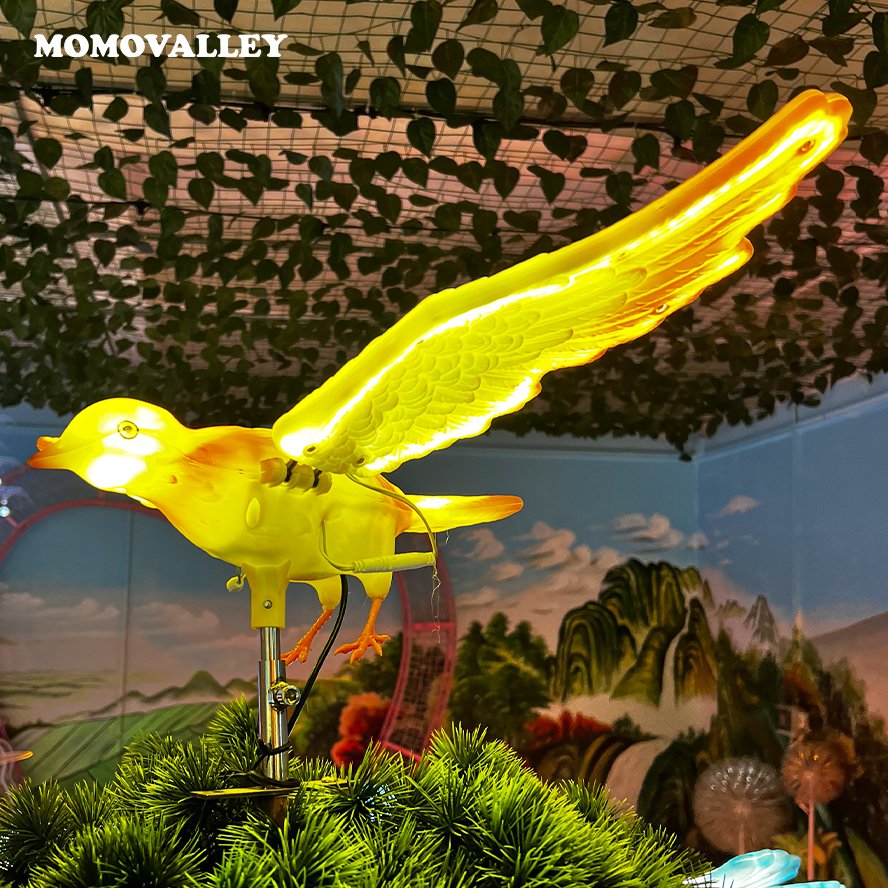18W Outdoor LED Bird Light Demountable Colorful Realistic Design Landscape Christmas Festival Decorations Halloween