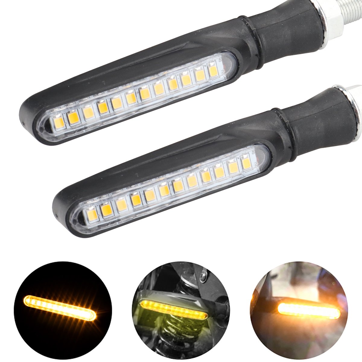 12V Led Motorcycle Turn Single Light Indicator Waterproof Flowing Water Direction Lamp for Auto Motor Driving Rear Warning Light