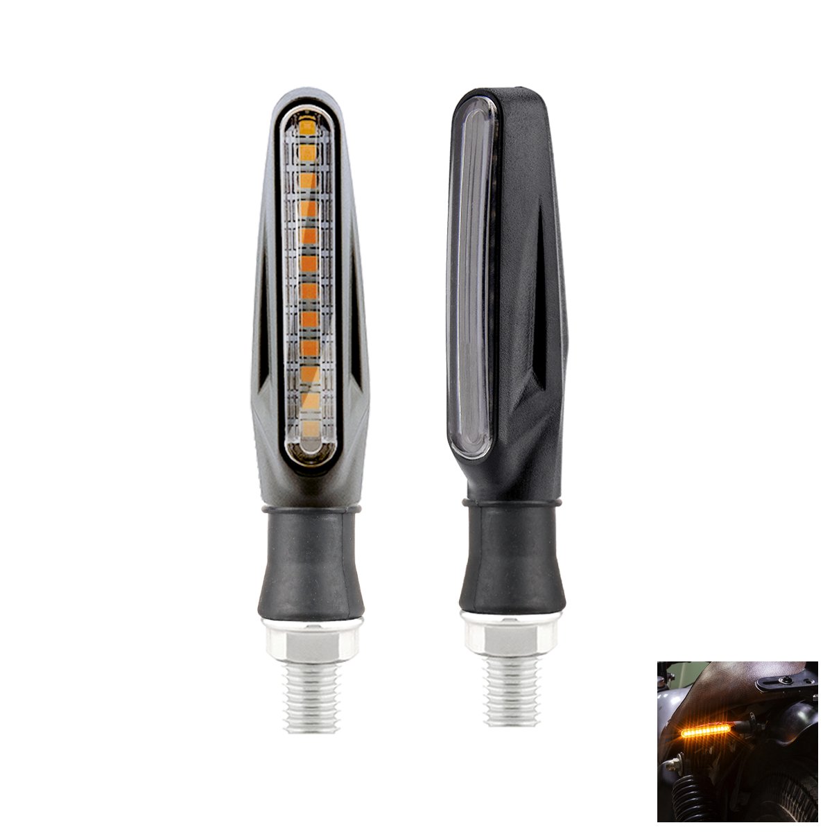 12V Led Motorcycle Turn Single Light Indicator Waterproof Flowing Water Direction Lamp for Auto Motor Driving Rear Warning Light