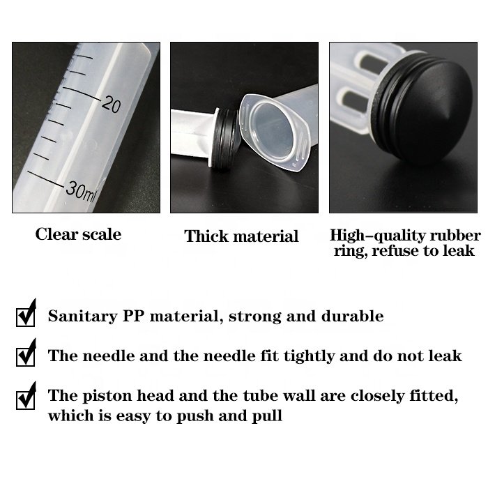 Automatic Disposable Plastic Injection Syringes 20ML /30ML Luer Lock Screw Syringe