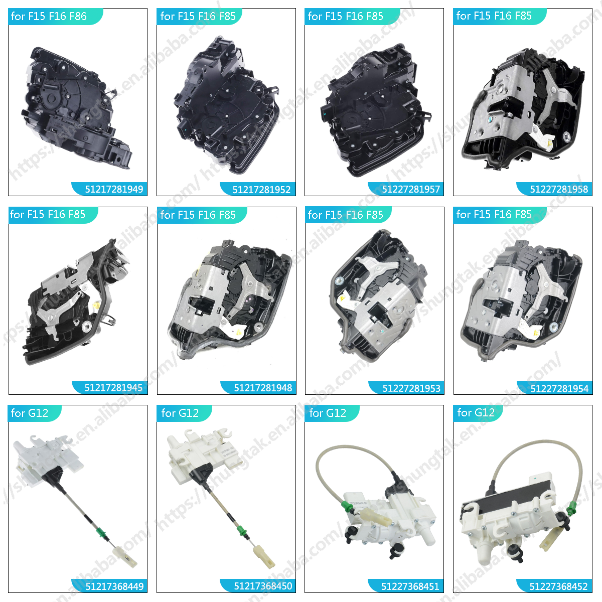 ShungTak Wholesale Car Accessories Parts Door Lock Latch Actuator Assembly for BMW F02 F04 OE 51227185687