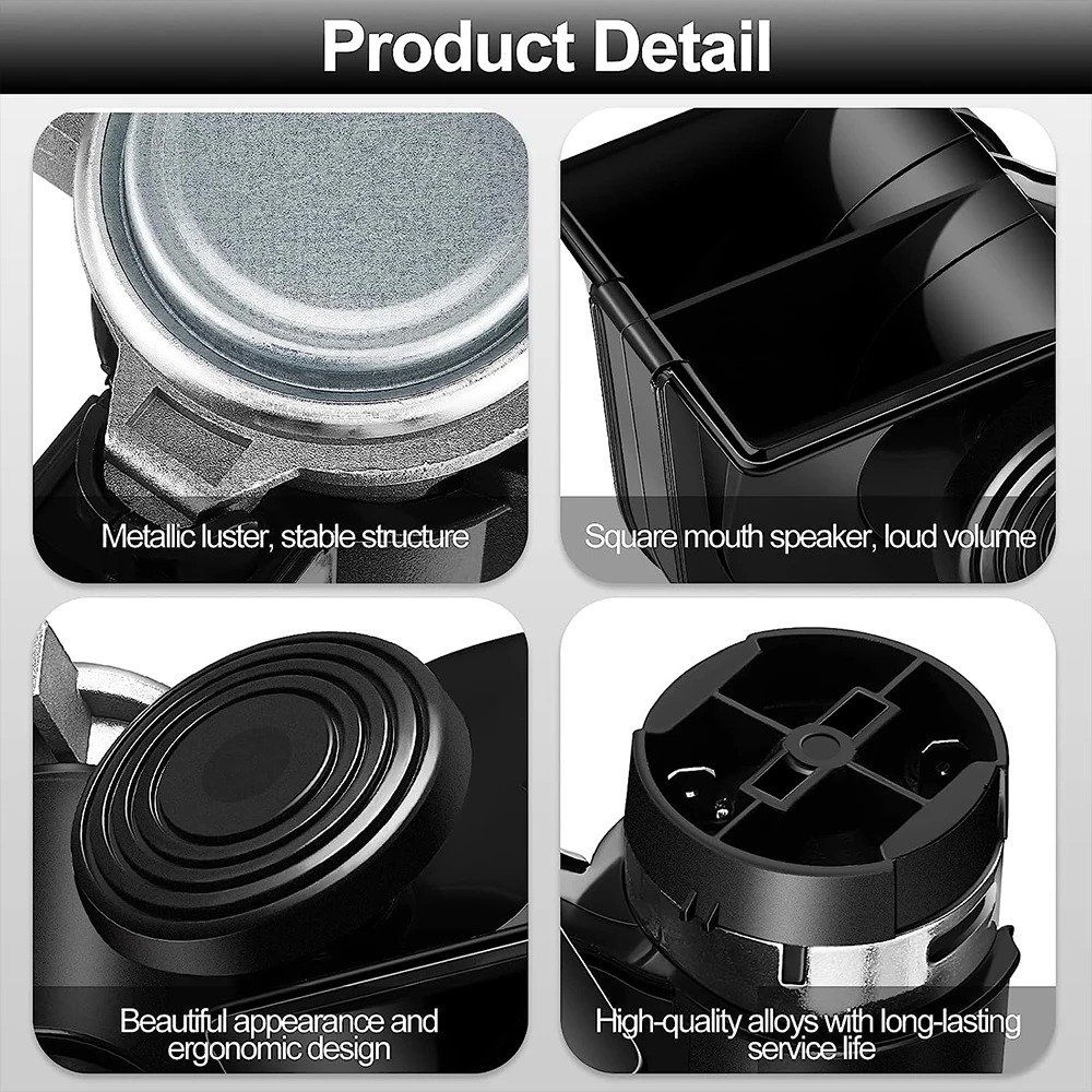 FARBIN Snail Air Horn With Compressor Relay Harness 12V 150db Super Loud Dual Tone Car Horn for Truck Motorcycle Car Accessory