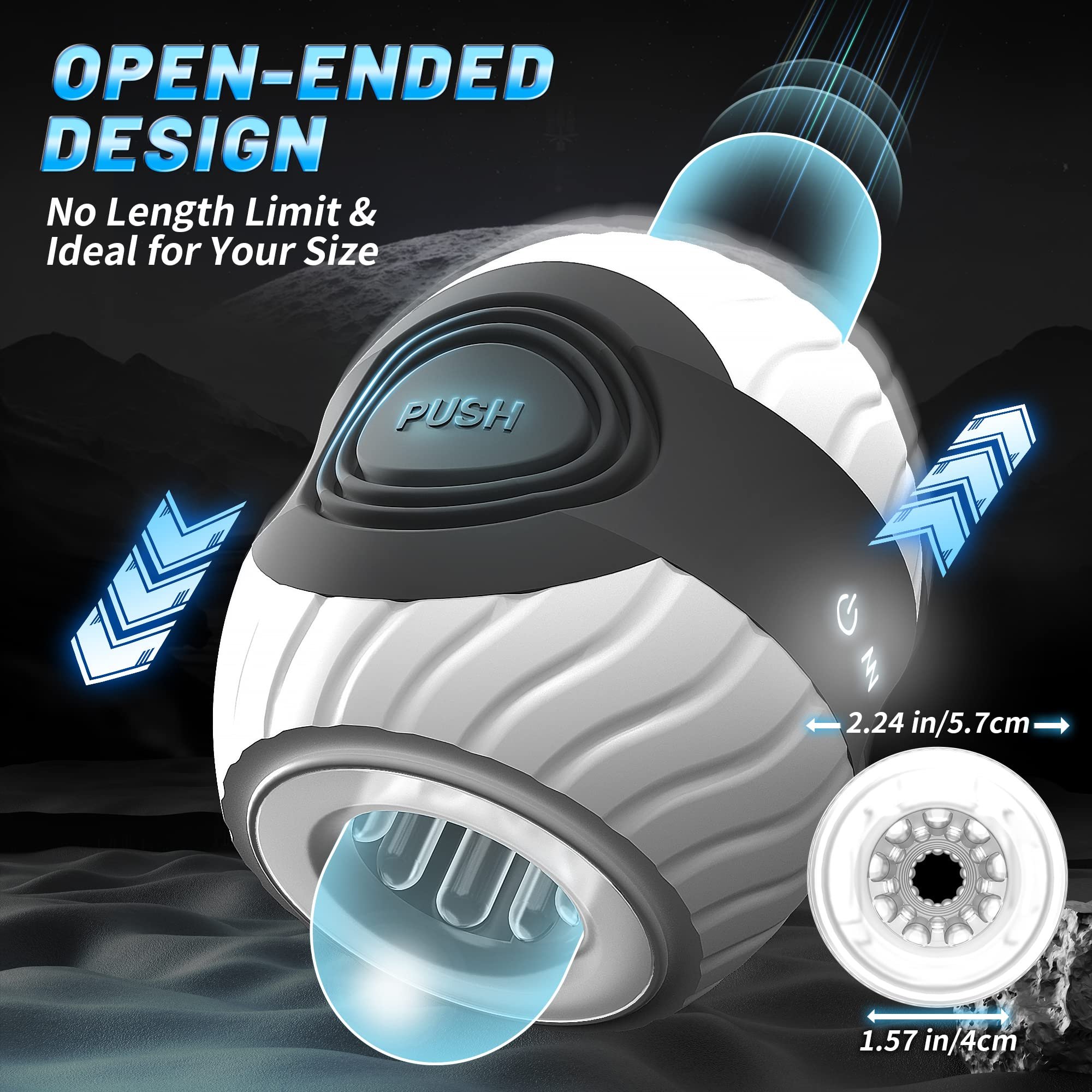 Open-ended Design Hands-Free Squeeze Vibrating Automatic Male Stroker Training Oral Masturbator Cup Sex Toy for Men Masturbating